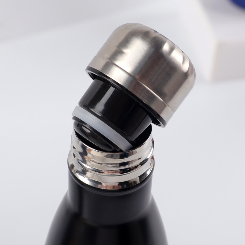 カスタムロゴ入り500ml二重壁ステンレス鋼ワインサーモボト - Wine Beer Images のレビューと価格